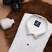 Milky White Color Linen Formal Shirts For Men – Punekar Cotton