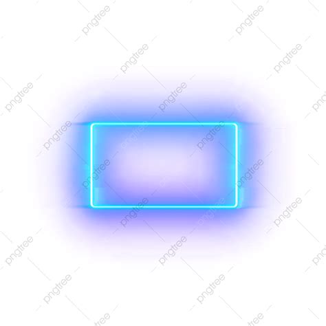 Blue Laser Neon Light Rectangle Effect, Neon, Border, Neon Border PNG ...
