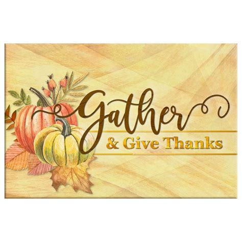 Gather and Give Thanks Sign Wall Art Canvas, Thanksgiving Christian ...