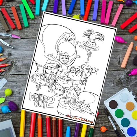Jual Kertas Mewarnai Gambar Anak Tema Inside Out V2 / Kertas Gambar (10 ...