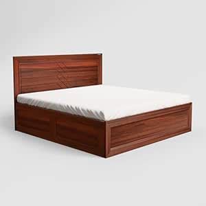 GODREJ INTERIO Bed, Crisscross King Size Solid Wood Bed with Box ...