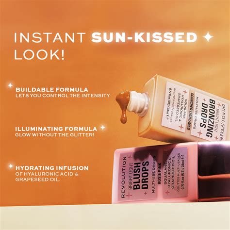 Shop Makeup Revolution - Bright Light Bronzing Drops Bronze Scorched ...