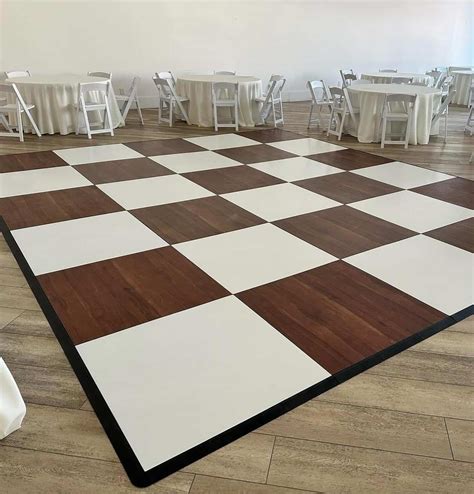 Checkered Dark Maple/White Dance Floor - Wedding Supplies Orlando ...