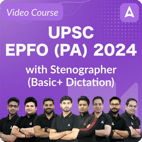 UPSC EPFO Personal Assistant Syllabus 2024 and Exam Pattern