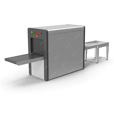 Security checkpoint x-ray scanner for baggage inspection | Premium PSD