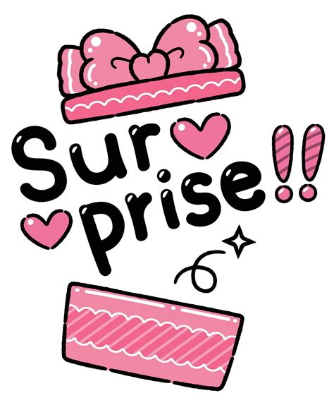 Cute word 'Surprise' Cartoon style, Vector illustration. 25894583 ...