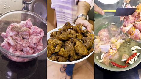 Zero oil mutton, water fry mutton, oil-free mutton recipe, healthy ...