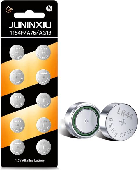 JUNINXIU L1154f Battery AG13 L1154 LR44 SR44 A76 Button L1154h Button ...