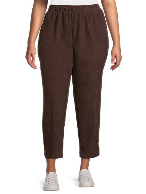 Just My Size Women's Plus Size Corduroy Pull-On Pants with Pockets ...