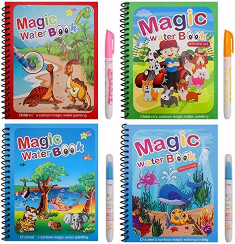 NVD Reusable Magic Water Quick Dry Book for Water Coloring with Magic ...