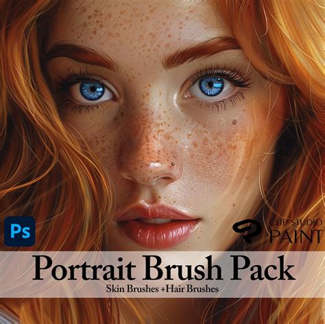 130 Photoshop Portrait Brushes: Photoshop Skin Brushes Photoshop Hair ...
