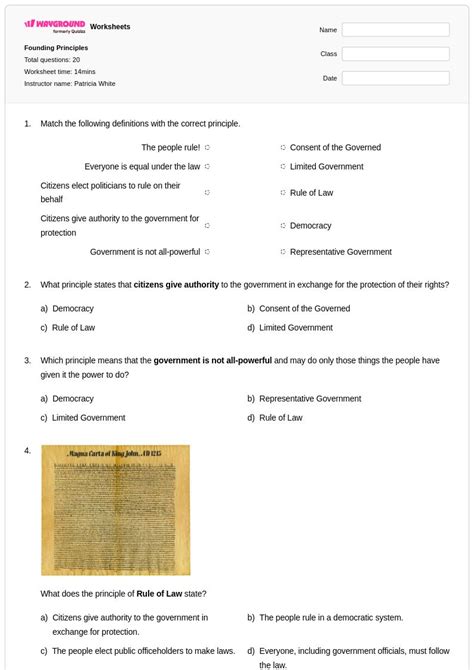 50+ Government Principles worksheets for Class 8 on Wayground | Free ...