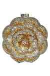 Buy Gold Embellished Rose Shaped Clutch by Crystal Craft Online at Aza ...