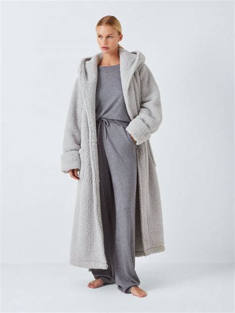John Lewis Lux Borg Hooded Dressing Gown, Microchip