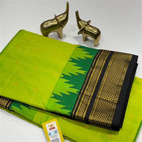 Pure Silk Ilkal Saree | Temple Border | Raj Silk Villa