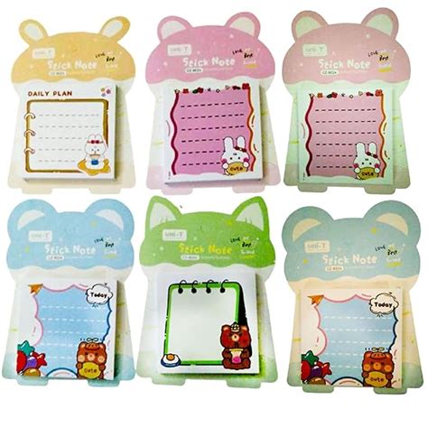Birthday Popper Sticky Pads | Set of 6 | Cute Rabbit Design Colorful ...