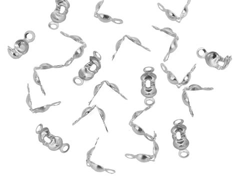 SS 1270 - Calotte end crimp bead clasp stainless steel - per piece - a ...
