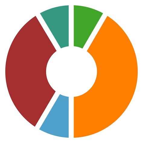 Ícone de gráfico de pizza Símbolo de diagrama de rosquinha de cor ...