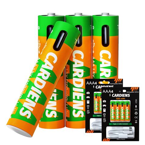 Rechargeable Aaa Batteries Usb C 1200 Mwh Triple Aaa Rechargeable ...