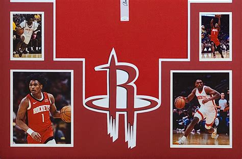 Amen Thompson Autographed Framed Rockets Red Jersey - The Stadium Studio