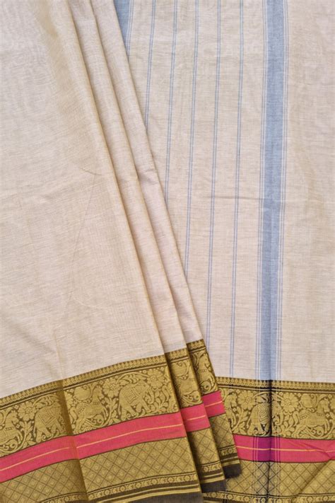 Traditional Chettinad Cotton Saree – knotnthreads