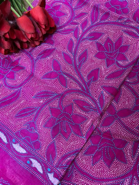 Authentic Kantha Embroidered Dupattas Shop at Luxurion World