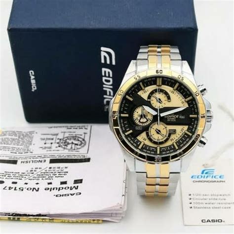 Casio Edifice Chronograph Black Dial Gold Metal Men's Watch Efr 540 GB ...