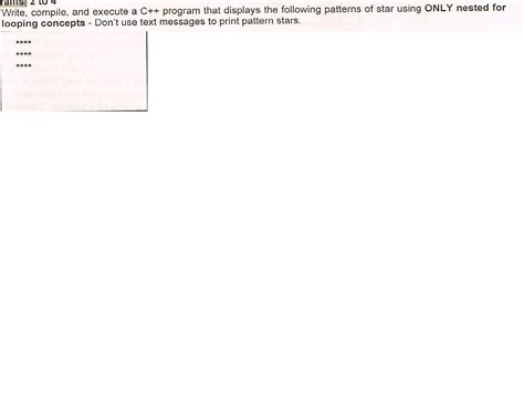 Star Patterns Write a Program Using Loops to Display the Following Patterns 的图像结果