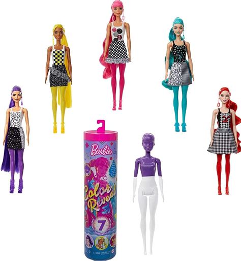 Buy Barbie Color Reveal Doll with 7 Surprises: 4 Mystery Bags Contain ...