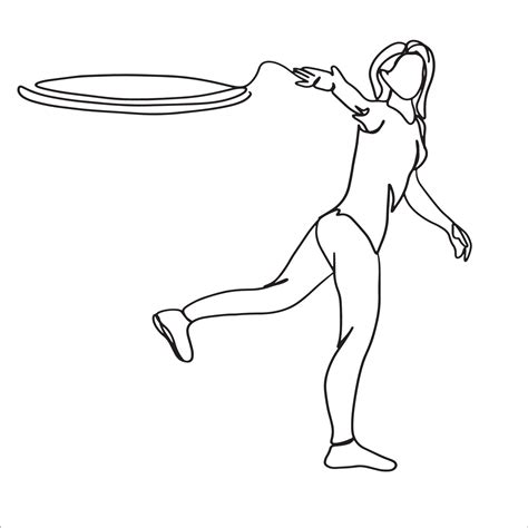 arte de línea de golf de disco, boceto de contorno deportivo, dibujo de ...