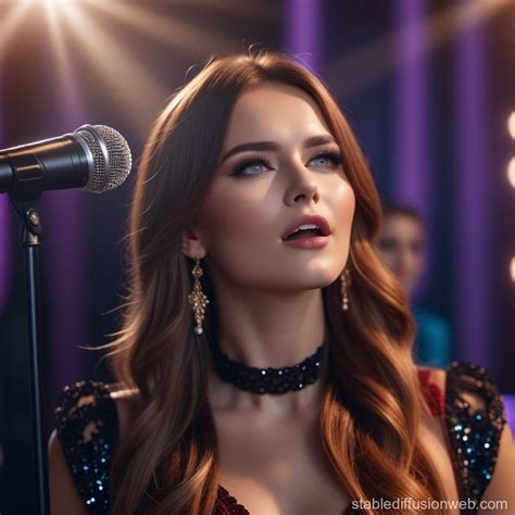 Pop Star: Realistic Russian Women Singing | Stable Diffusion Online