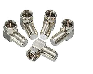 The JK-WORKS Right Angle F-Type Male to Female Plug Coaxial Cable ...