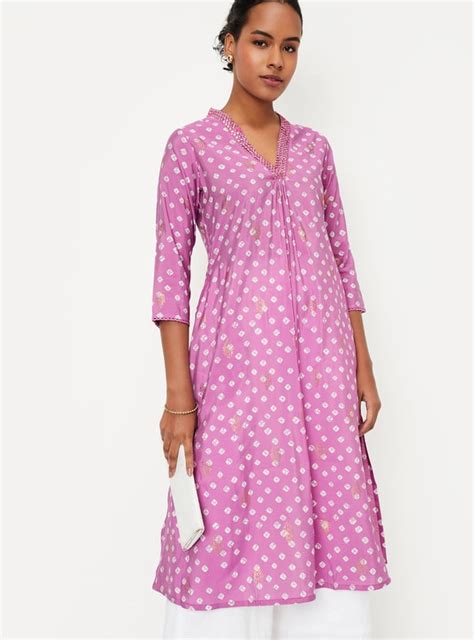 Buy Women Bandhani Printed A-Line Kurta Online at just Rs. 999.0 ...