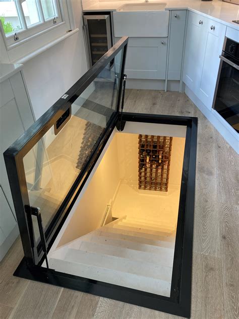 Hinged Glass Wine Cellar Doors & Walk-on Floor Hatches | Diomet