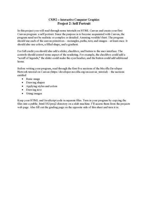 Fillable Online cs calvin How to Draw Graphics using Canvas in HTML5 ...