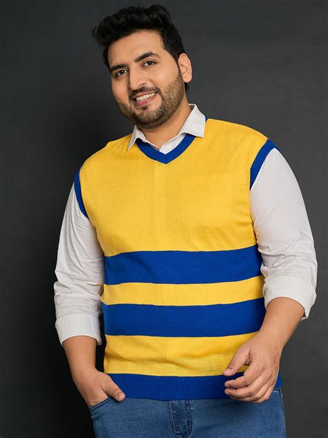 Men Plus Size Laverton Striped Sweater – bigbanana