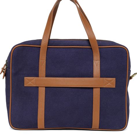 FREDDY CANVAS LAPTOP BAG-BLUE – October Jaipur