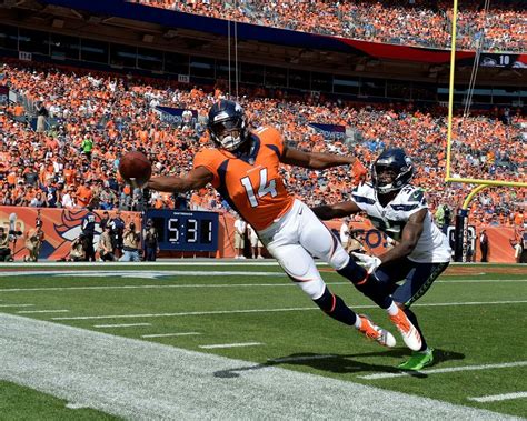 Download Courtland Sutton Catch Endzone Football Game Wallpaper ...