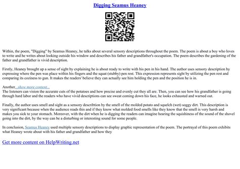 Digging Seamus Heaney | PDF