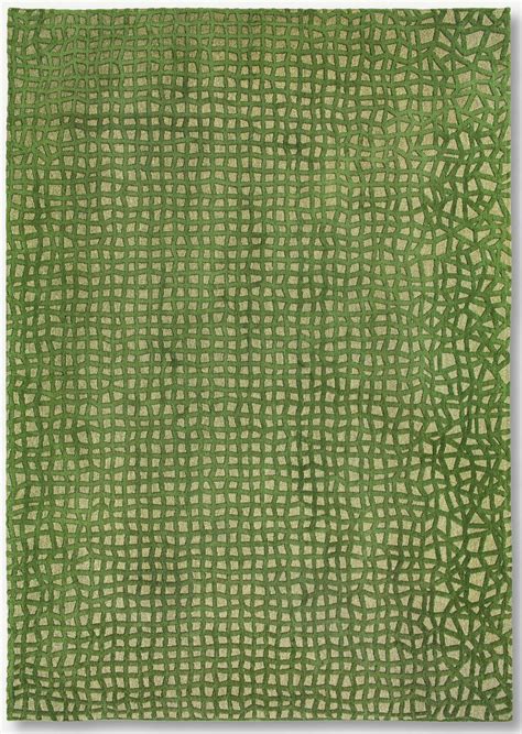 Rich Weave Green Checkered Belgian Rug 7x12 Jewel Carpet