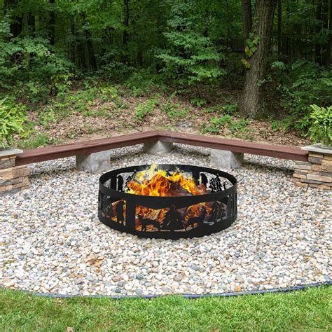 Sunnydaze 36-Inch Outdoor Fire Ring - Portable Metal India | Ubuy