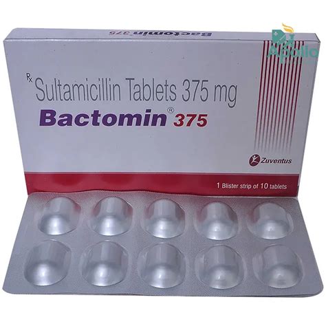 Buy Bactomin 375 Tablet online | Uses, Side Effects, Price and ...