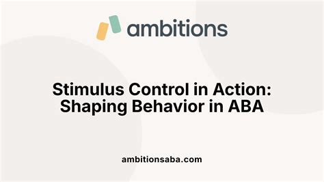 What is stimulus control in ABA