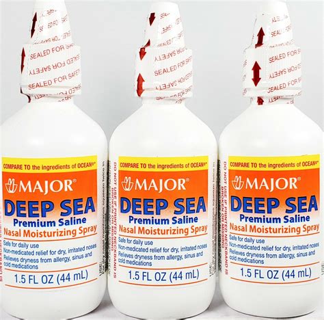 Major Deep Sea Nasal Saline Spray 1.5oz (Compare to Ocean Nasal Spray ...