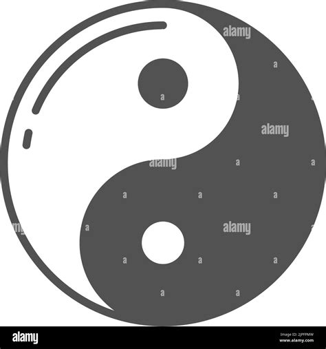 Buddhism symbol isolated yin yang sign, dualism symbol. Vector dark and ...