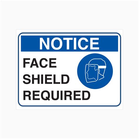 Buy Face Shield Required Signs for Safety | Get Signs Australia – Get signs