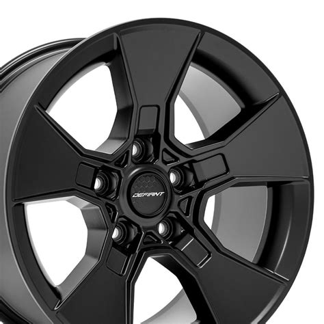 17-inch Satin Black Rims fit Jeep Wrangler - DF02 17x8.5 Defiant Wheels