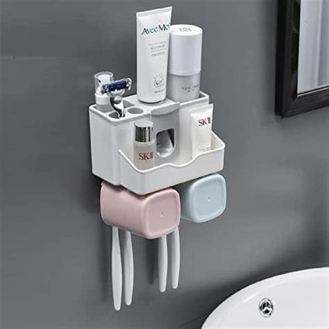 LXOICE Plastic Toothbrush Holder Wall Mounted, Toothbrush Holders for ...
