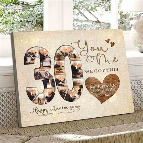 30 Year Wedding Anniversary Gifts | Custom Photos on Canvas Decor ...