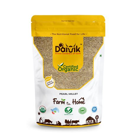Organic Pearl Millet Bajra Millet Sajje - Kattu Kambu | DAIVIK ORGANIC